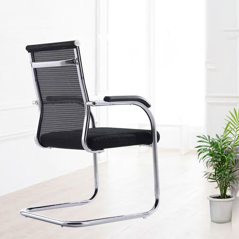 Modern Black and Beige Steel Desk Chair with Mid Low / Hight Back Home Office Chair