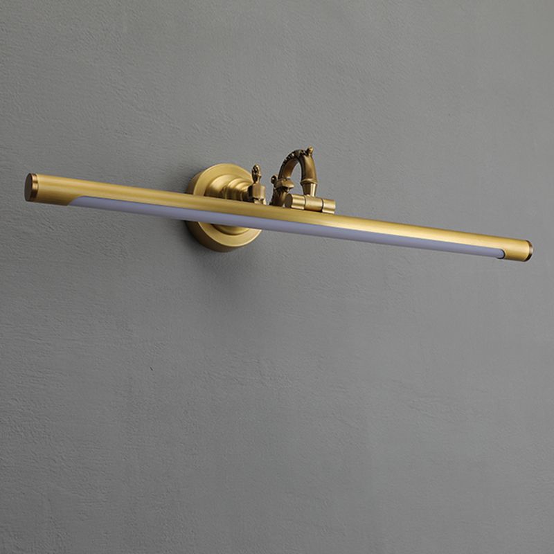 Mid Century Modern Cylinder Wall Mounted Light Fixture Copper 1 Light Wall Mount Lighting for Bathroom