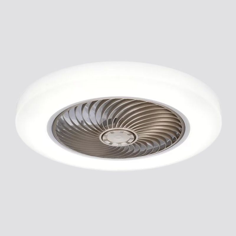 Acrylic Circular Hanging Fan Lamp Modernity 20.5" Wide LED Semi Flush Mount Light, 7 Blades