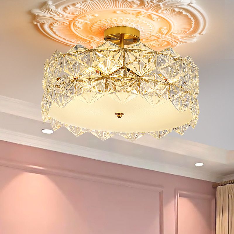 Creative Ceiling Light Modern Glass Flush Mount Light Fixture for Sitting Room