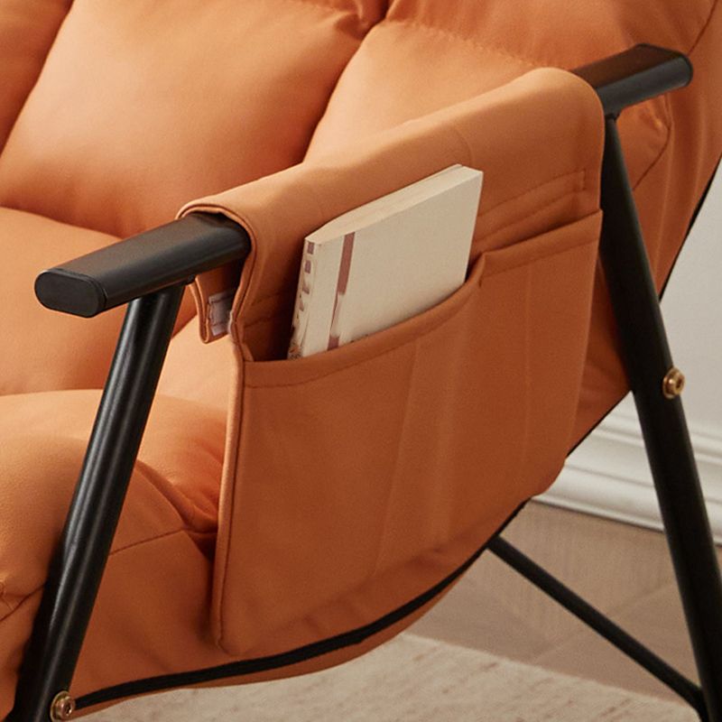 Contemporary Rocking Chair Wing Back Rocker Chair with Removable Cushions