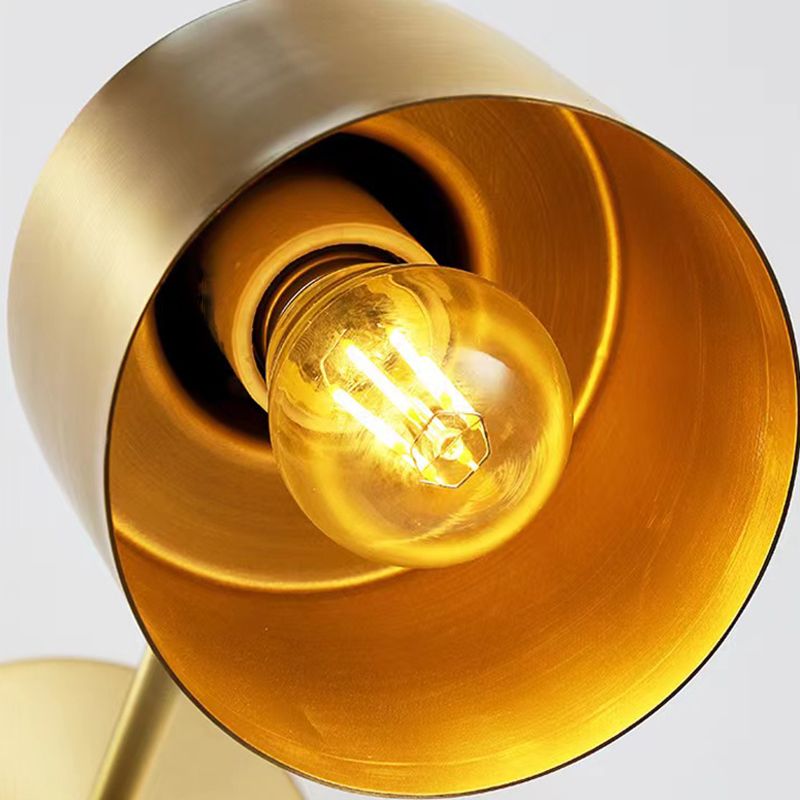 Industrial Style Golden Vanity Light Cylinder Shape Vanity Lamp for Living Room