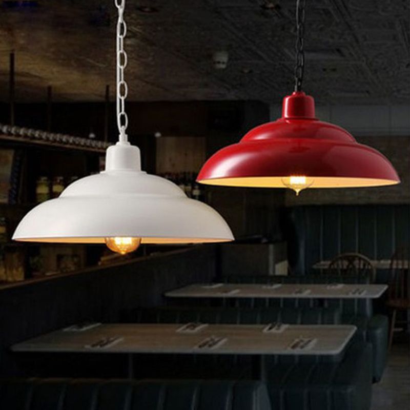 Lacquered Hanging Ceiling Light Industrial Metal Restaurant Pendant Light Fixture