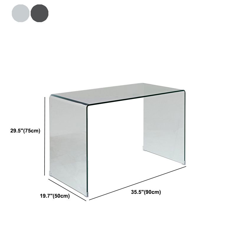 30"H Contemporary Office Desk Acrylic Rectangular Writing Desk