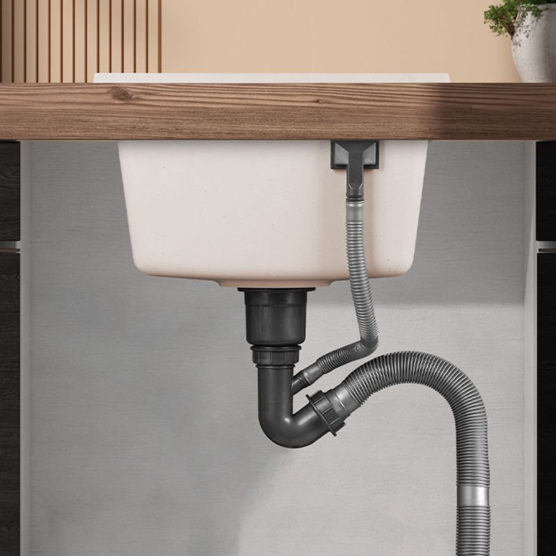Single Bowl Kitchen Sink Quartz Kitchen Sink with Drain Assembly