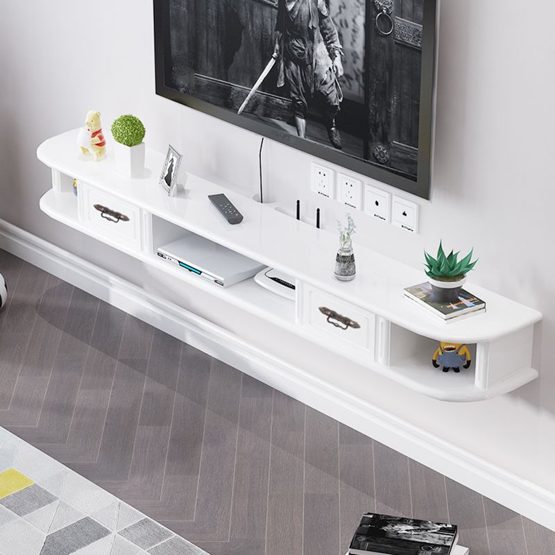 Modern Wall-mounted TV Stand Engineered Wood TV Cabinet with 2 Drawers