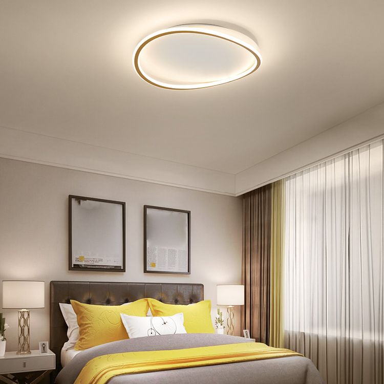 Gold Modernist Flush Mounted Ceiling Lights LED Flush Mount Lighting for Living Room