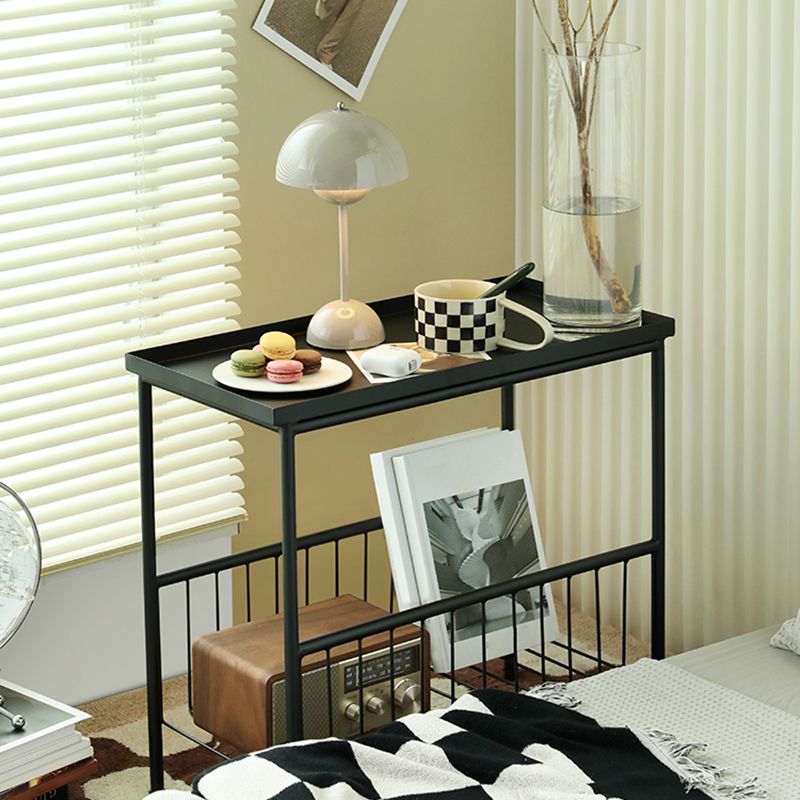 Open Storage Bedside Cabinet Contemporary Night Table for Bedroom