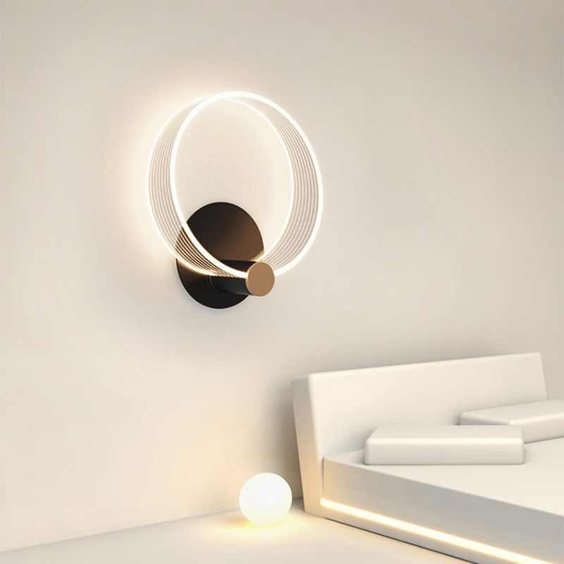 Contemporary Metal LED Wall Mounted Lighting 1-Light Wall Sconce for Living Room