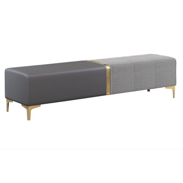 Glam Seating Bench Cushioned Rectangle 16" W Entryway and Bedroom Bench