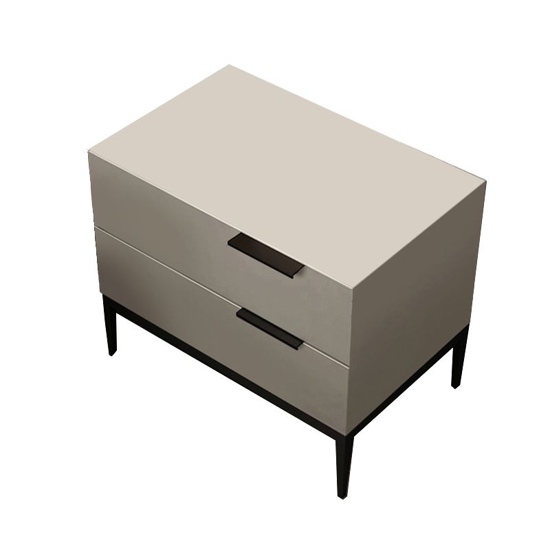 Modern Wooden Night Table White/Grey Drawer Storage Bed Nightstand