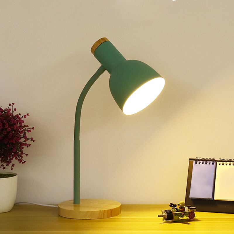 Modern Style Bell Shape Night Table Lamp Metal 1-Light Table Light