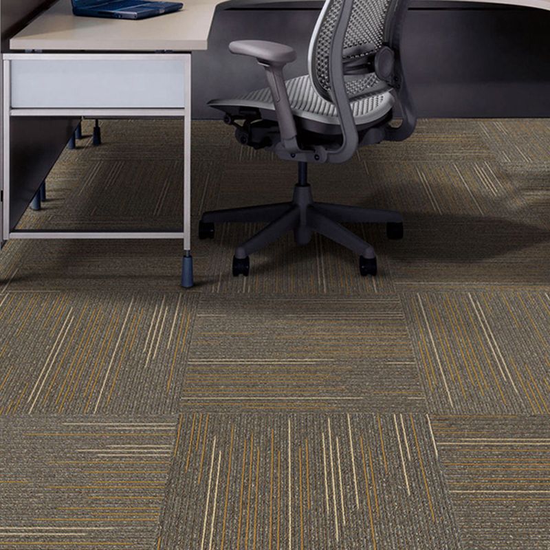 Gray Tone Level Loop Carpet Tile Geometric Self Adhesive Indoor Office Carpet Tiles