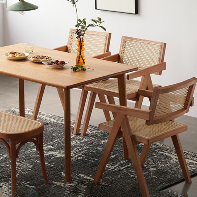 Modern Wood Kitchen and Dining Room Chair Open Back Dining Side Chair