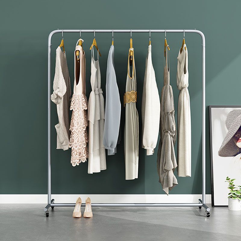 Industrial Style Coat Rack Metallic Free Standing Coat Rack with Sheave