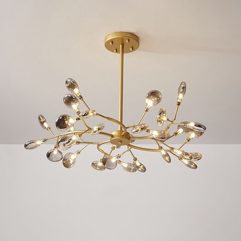 Métal Swirling Branch Chandelier Pendant Light Simplist LED Hanging Light for Dining Room