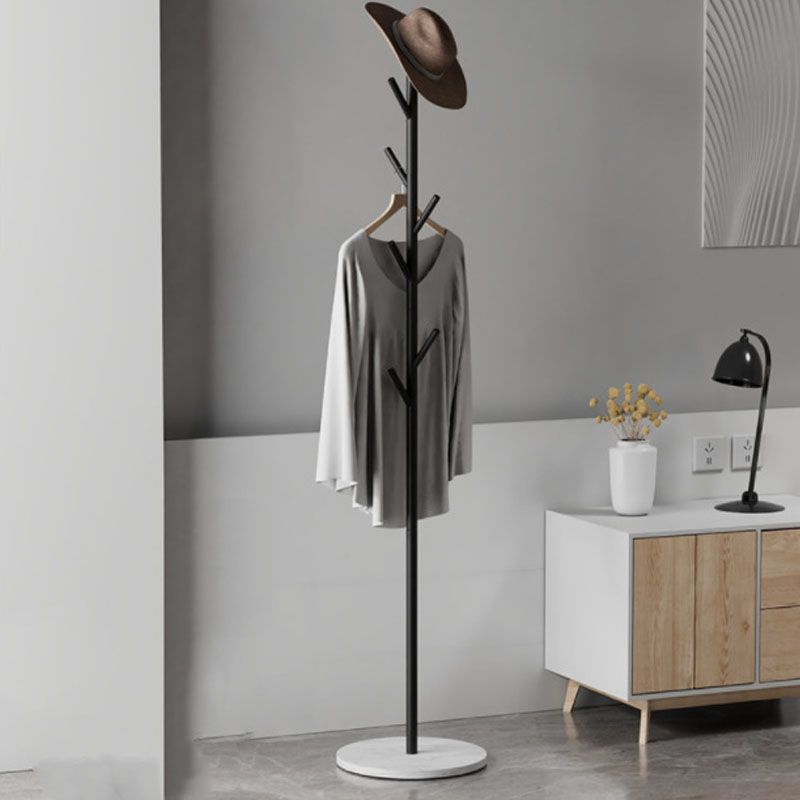 Luxurious Coat Rack Multi Coat Hooks Metal Coat Hangers with Marble Bottom