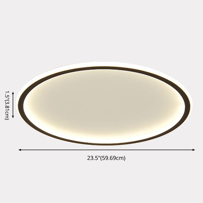 Plafonniers contemporains en aluminium d'appareils d'éclairage de bâti affleurant de cercle affleurant le bâti