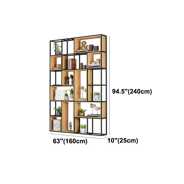 Modern Style Bookcase Metal Open Back Bookshelf for Office Use