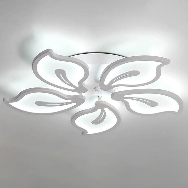 Metalen bloemen semi -spoelbevestiging plafond armatuur moderne slaapkamer semi spoelplafondverlichting armaturen