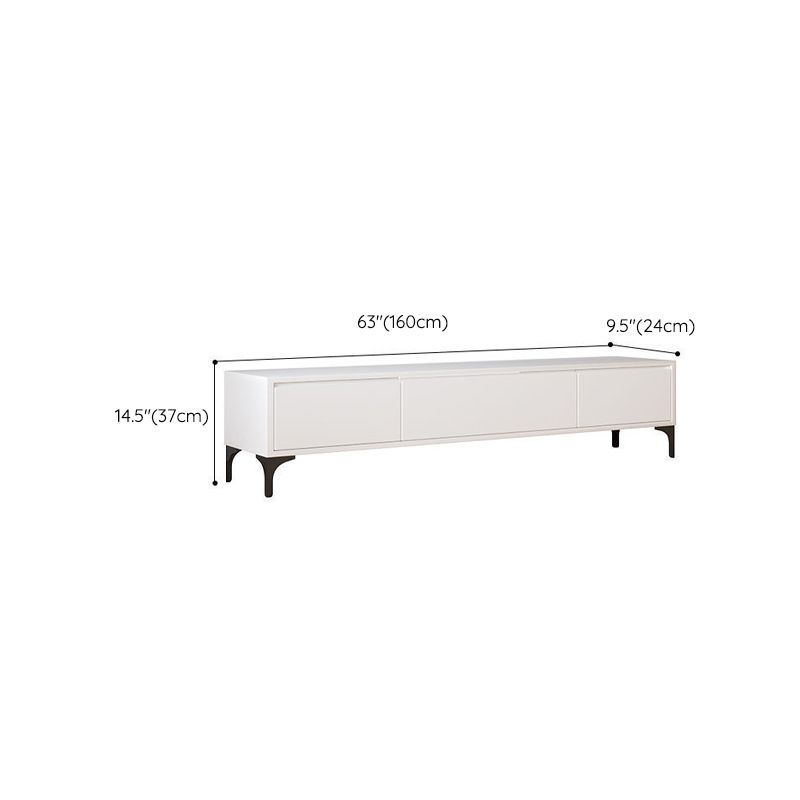 Modern Wood TV Stand Console Floating White TV Media Stand for Living Room