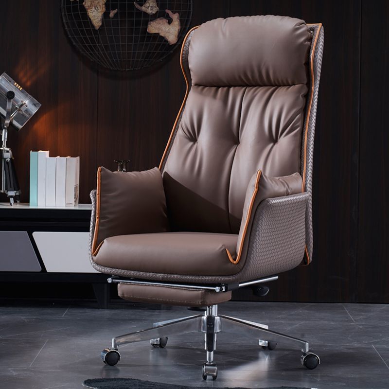 Modern Leather Managers Chair Brown Executive Chair for Office