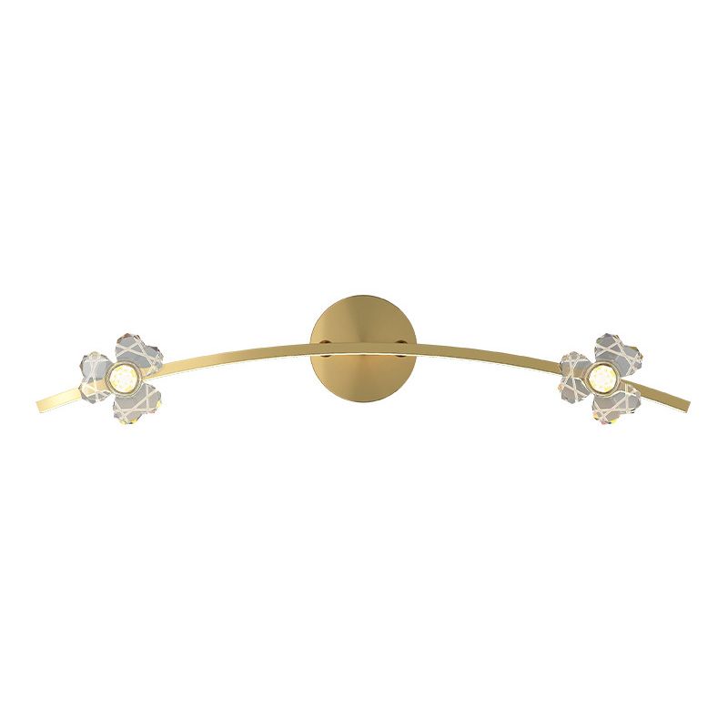 Ultra-Contemporary Vanity Lights Brass LED Wall Light Fixtures for Bathroom