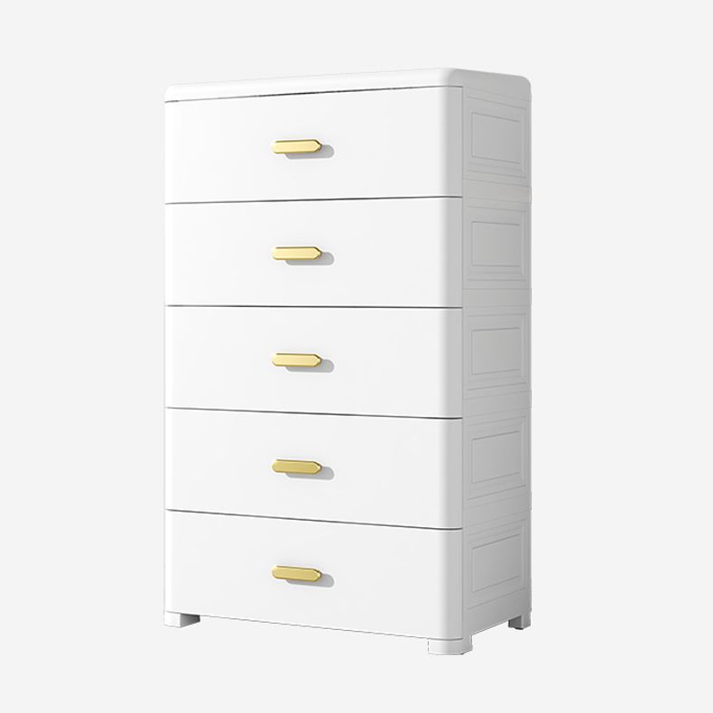 Chest Scandinavian Nursery Dresser Plastic Kids Nightstand with 5 Drawers