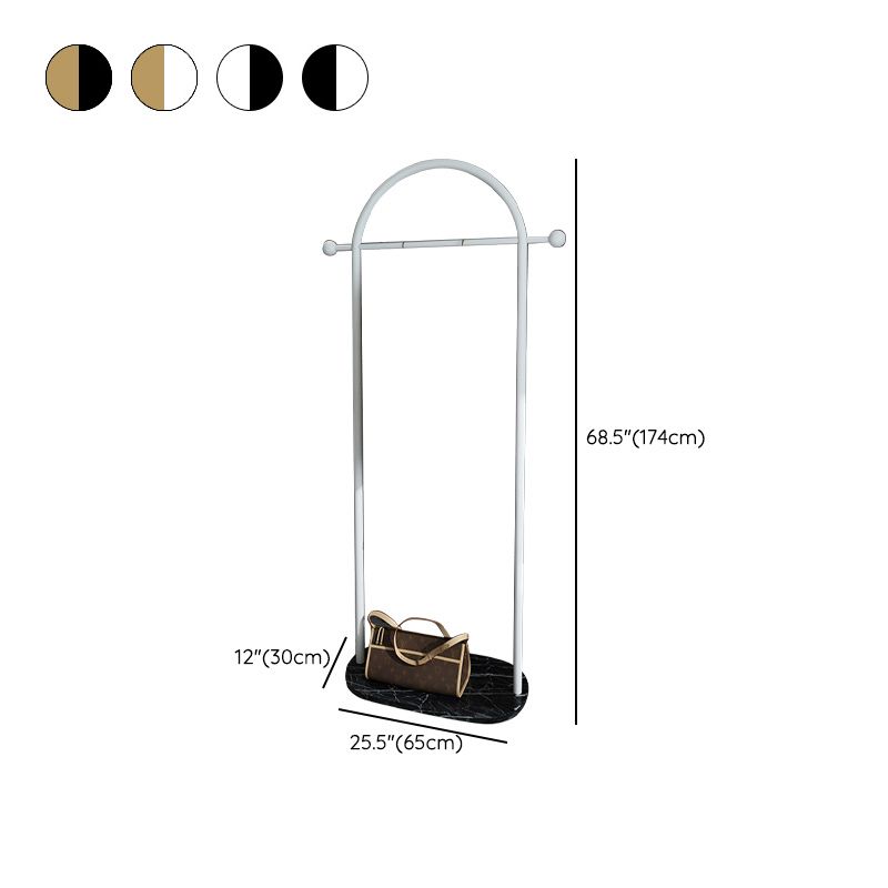 Modern Hall Tree Hanging Rail with 2 Hooks Metal Entryway Kit