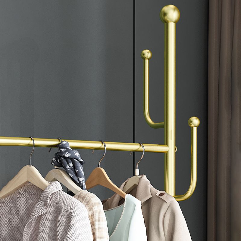 Gorgeous Coat Hanger Solid Color Basket Storage Metal Coat Rack with Castors