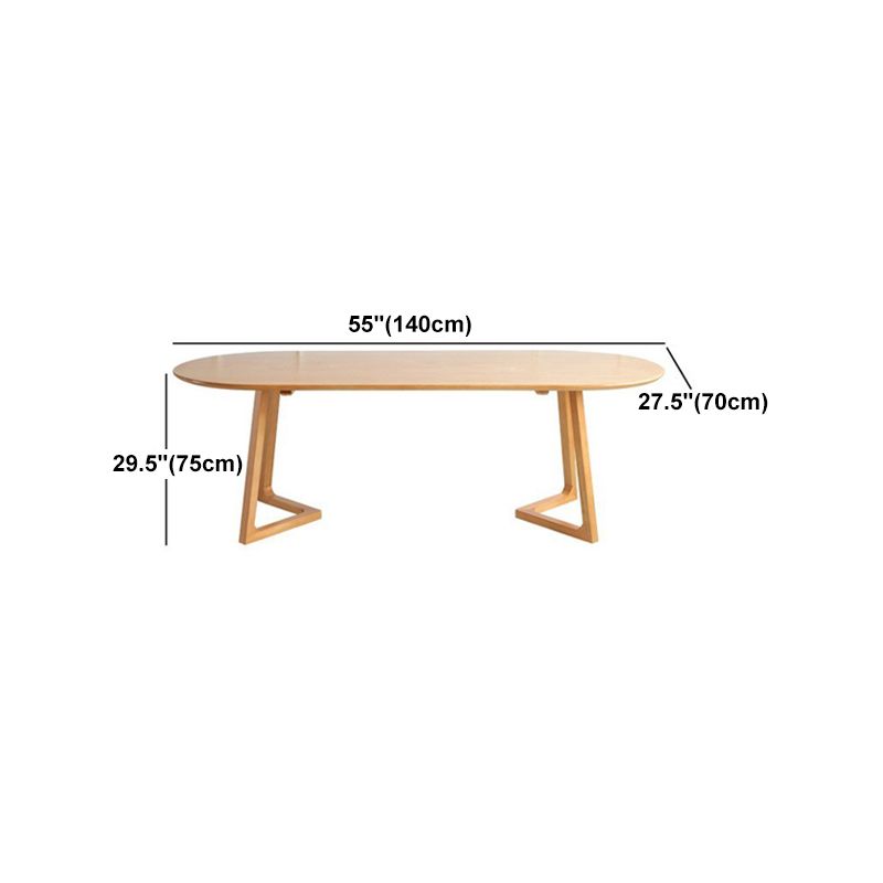 Modern Style Oval Office Desk Solid Wood Sled Writing Desk for Home