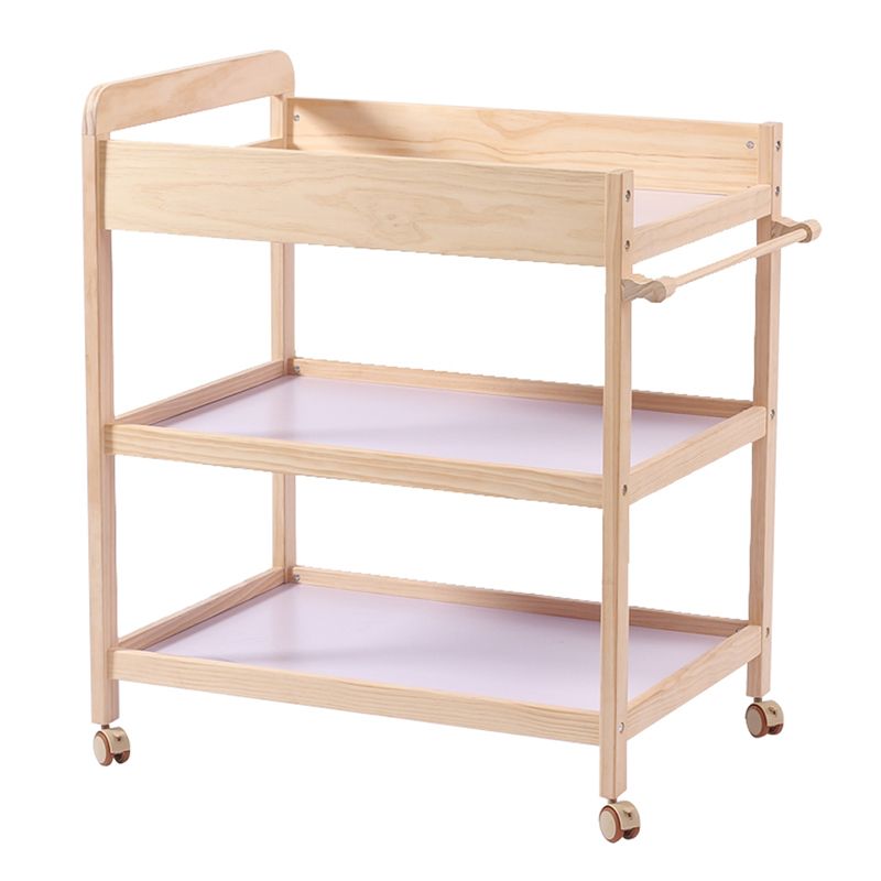 Shelf Changing Table Wooden Flat Top Baby Changing Table with Storage