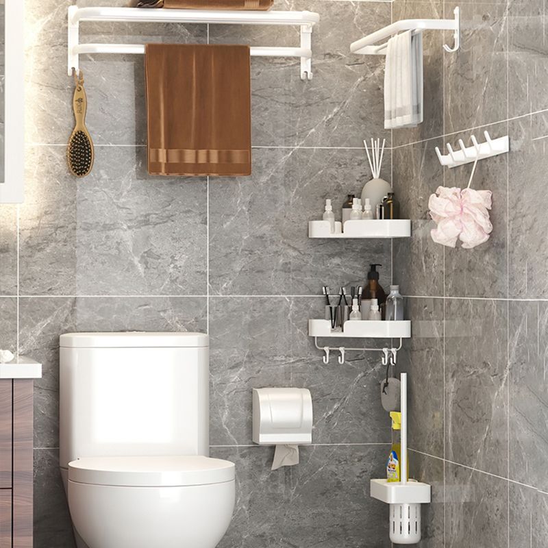 Modern Bathroom Hardware Set White Metal Bathroom Accessory Kit