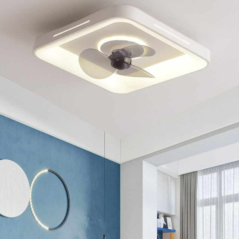 Metal LED Ceiling Fan Lamp Simplicity Style Ceiling Mounted Light