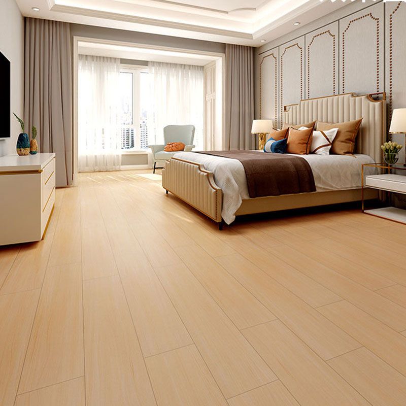 Modern Style Floor Tile Pure Color Wooden Effect Straight Edge Rectangle Floor Tile