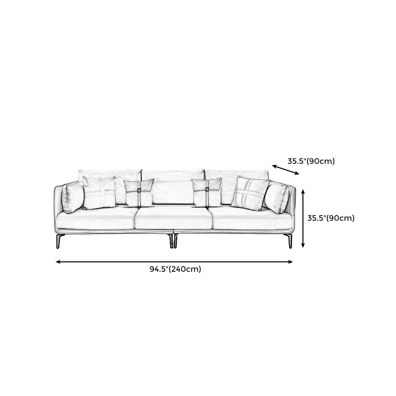 Urban Faux Leather Square Arm Sofa/Sectional for Apartment, Living Room