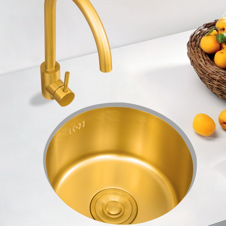 Single Bowl Kitchen Sink Stainless Steel Kitchen Sink with Round Shape