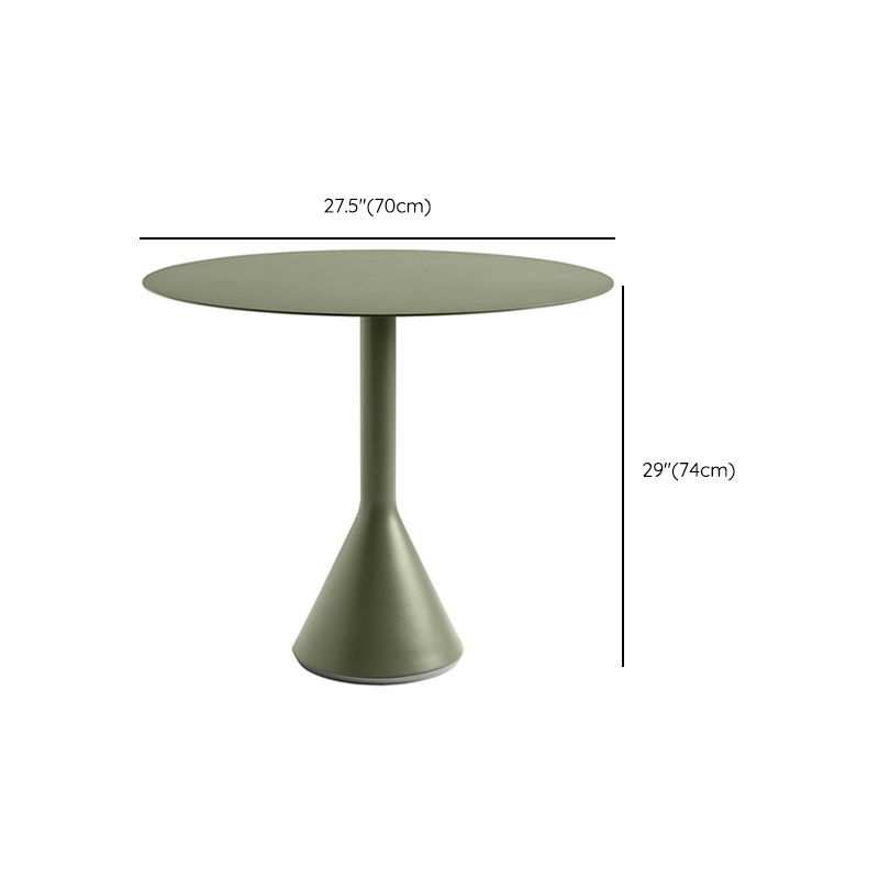 Green Metal Bar Table Industrial Water Resistant Table for Outdoor