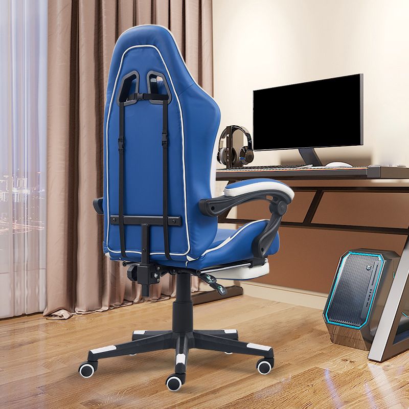 Modern Slide Office Chair Adjustable Seat Height Pillow Included Desk Chair with Wheels