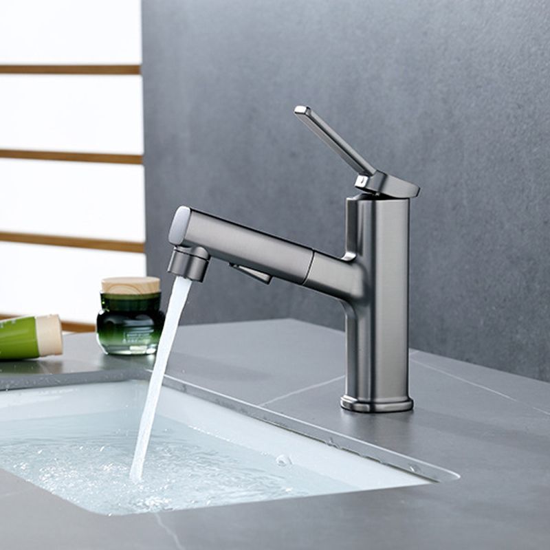 Modern Bathroom Vessel Faucet Brass Lever Handles Swivel Spout Sink Faucet