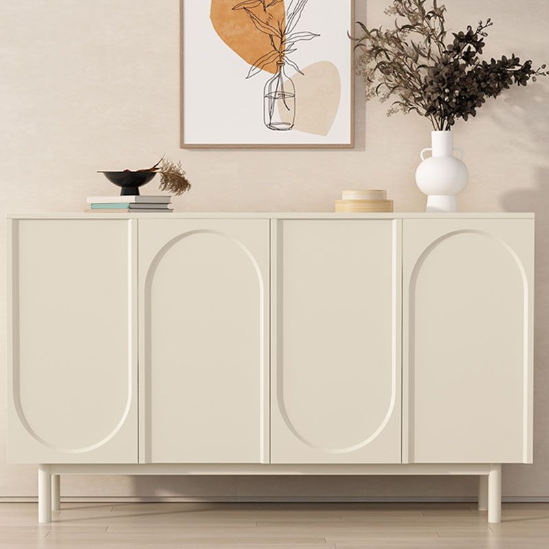 Engineered Wood Sideboard Cabinet White 35.4"H Dining Server for Dining Room