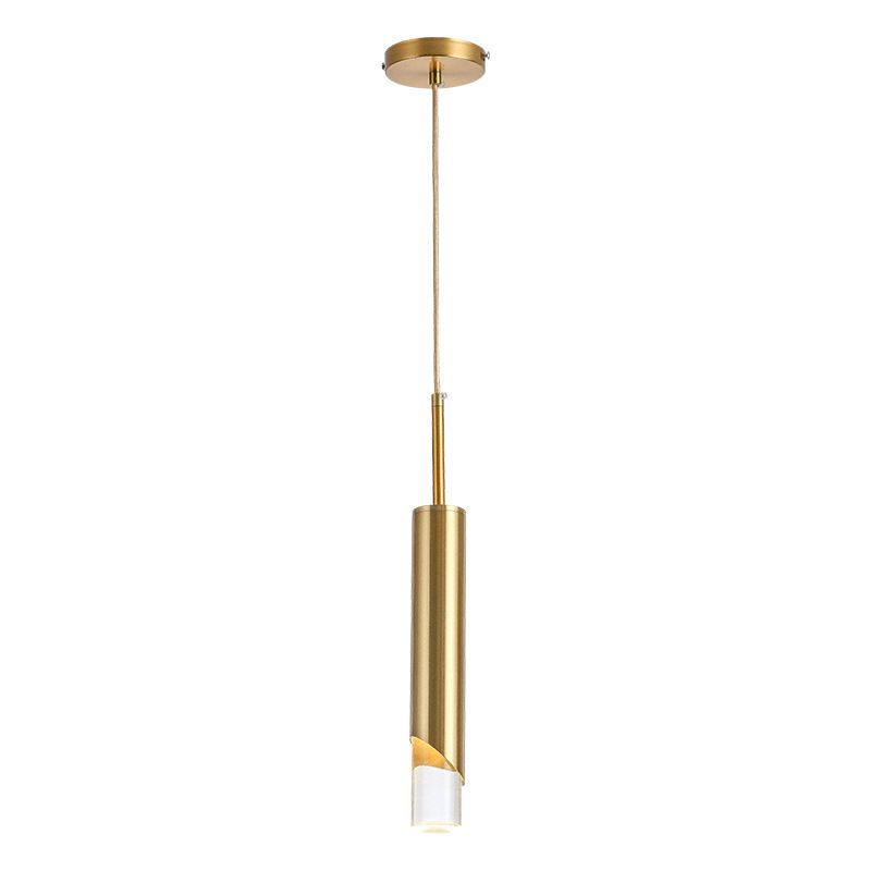 Lampe suscitée de suspension à LED cylindrique créative moderne avec de l'ombre acrylique