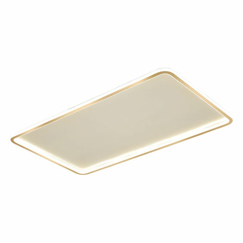 Aluminum Ultrathin LED Flush Mount Lamp Minimalism Gold Finish Ceiling Light Fixture for Bedroom