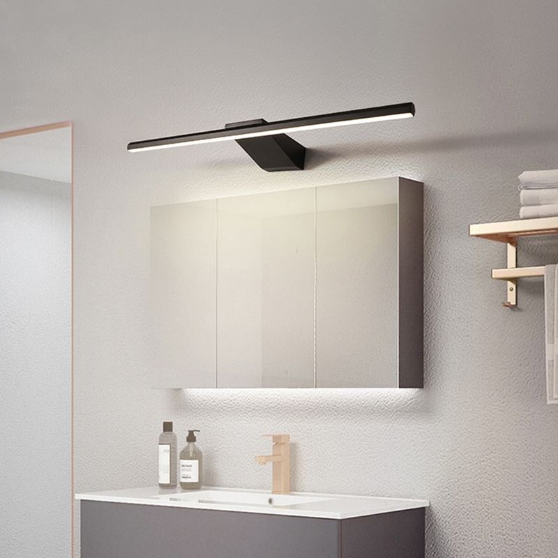 1-Light Postmodern Metal Vanity Light Straight LED Mirror Light for Bathroom