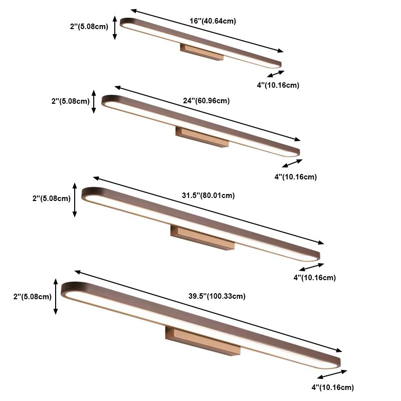 Moderna tocador LED Light Forma Mirror de forma delantera con sombra acrílica para el baño