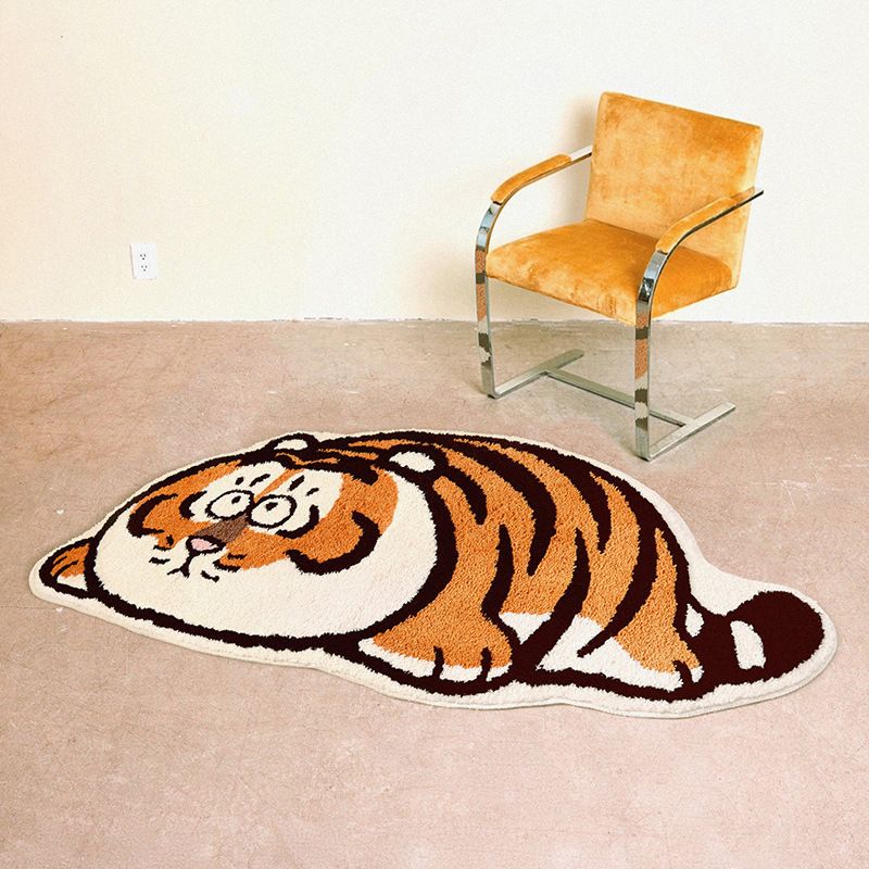 Tappeto per bambini con stampa tigre novità per bambini in poliestere tappeto non slip tappeto per camera da letto