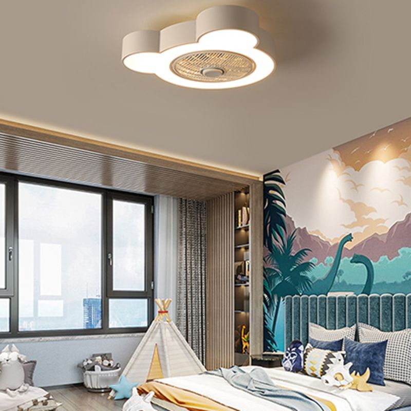 Modern Style Ceiling Fan Light Metal 1 Light Ceiling Fan Lighting for Bedroom