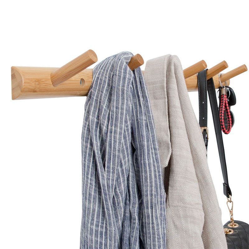 Wooden Coat Rack Contemporary Style Home Wall Hanging Coat Hanger