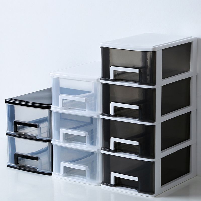 Contemporary Plastic Cabinet Vertical File Cabinet with Drawers for Office