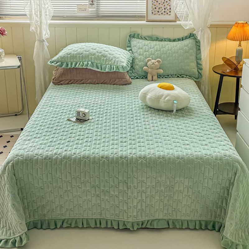 Solid Polyester Bed Sheet Set Modern Elegant Extra Soft Pillowcase